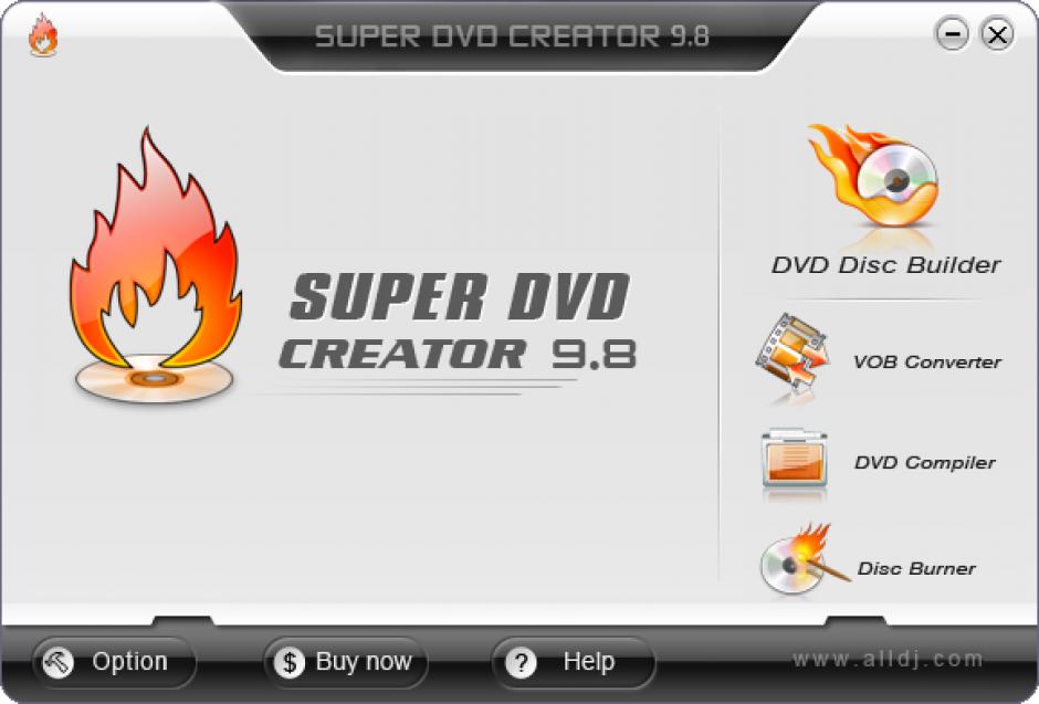 Super DVD Creator main screen