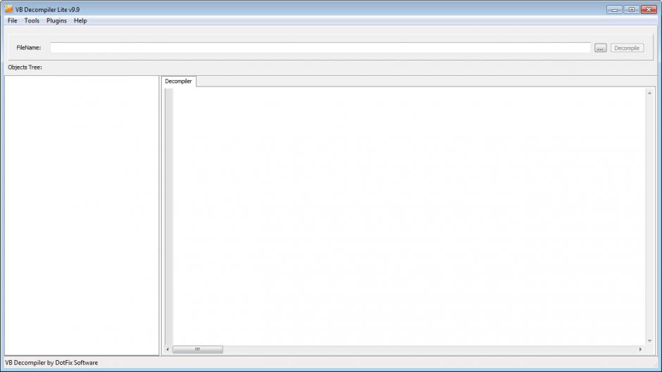 VB Decompiler Lite main screen