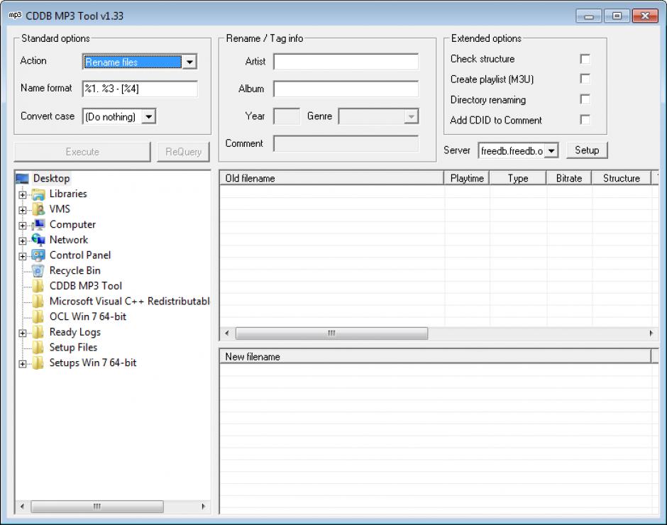 CDDB MP3 Tool main screen