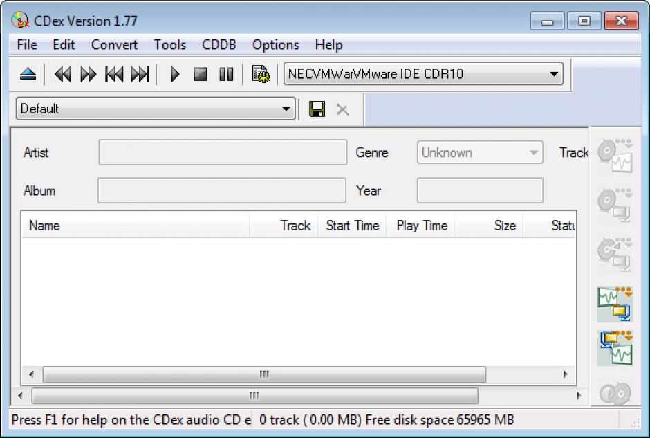 screenshot of program