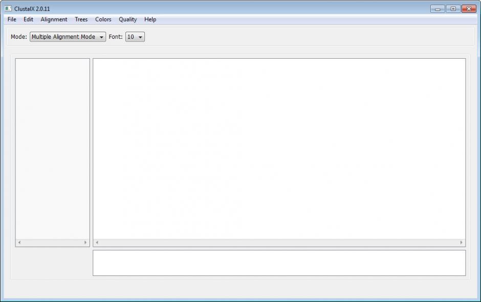 ClustalX main screen