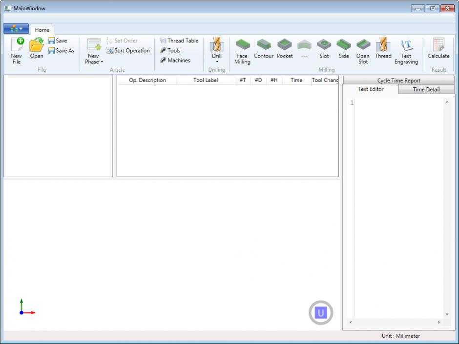 screenshot of program