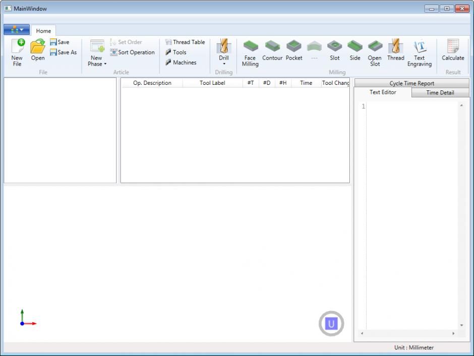 screenshot of program