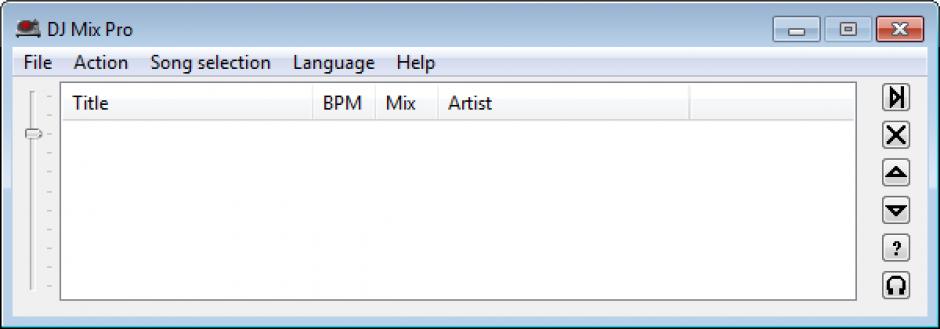 DJ Mix Pro main screen