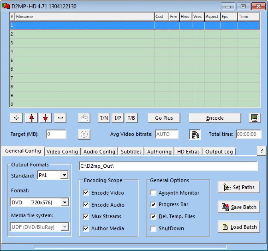 screenshot of program