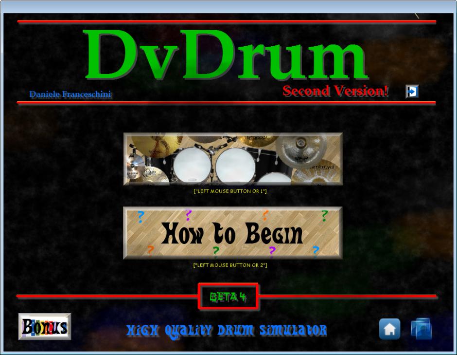 DvDrum 2 main screen
