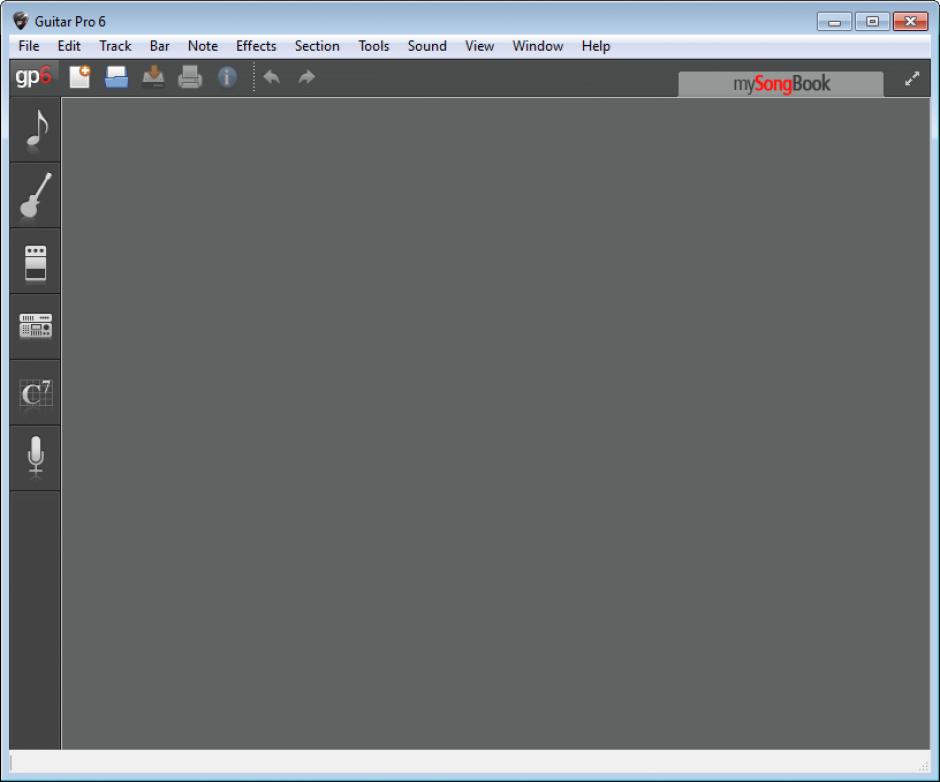 Guitar Pro 6 main screen