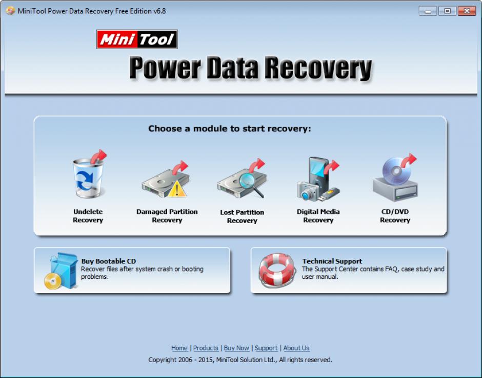 MiniTool Power Data Recovery main screen