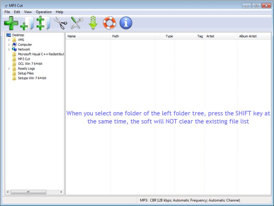 screenshot of program