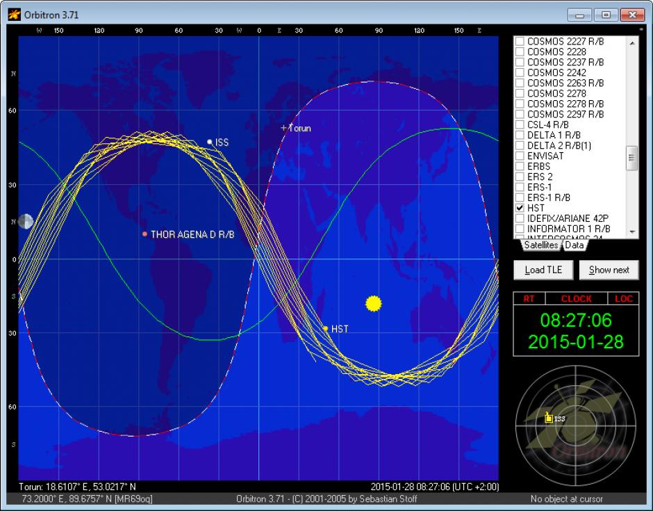 Orbitron main screen