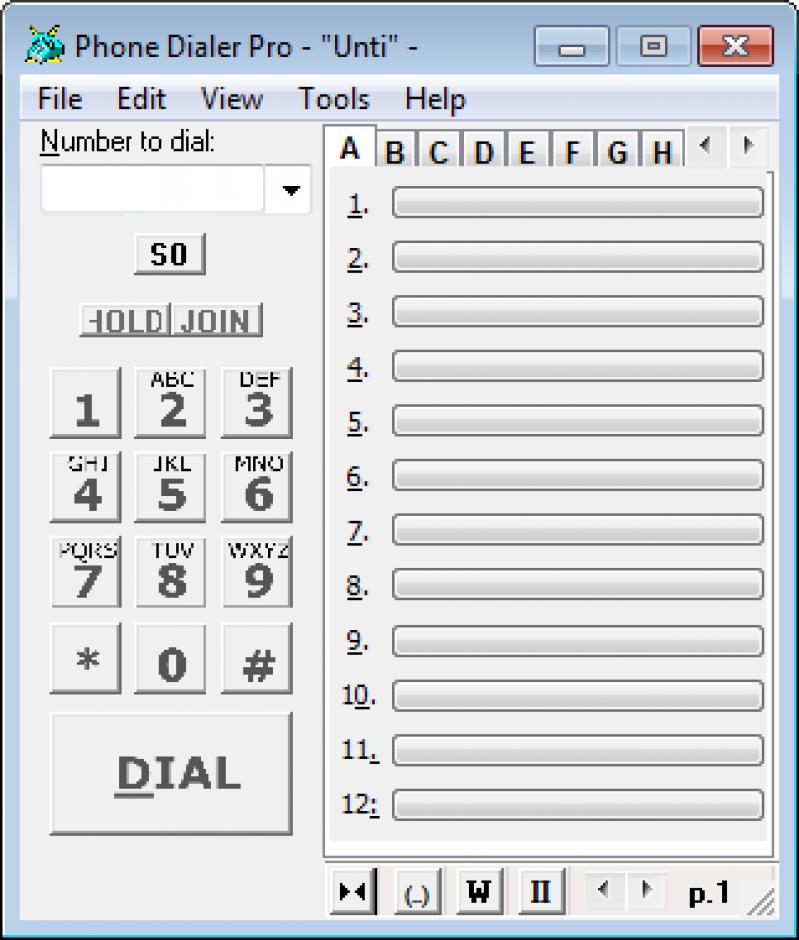 Phone Dialer Pro main screen