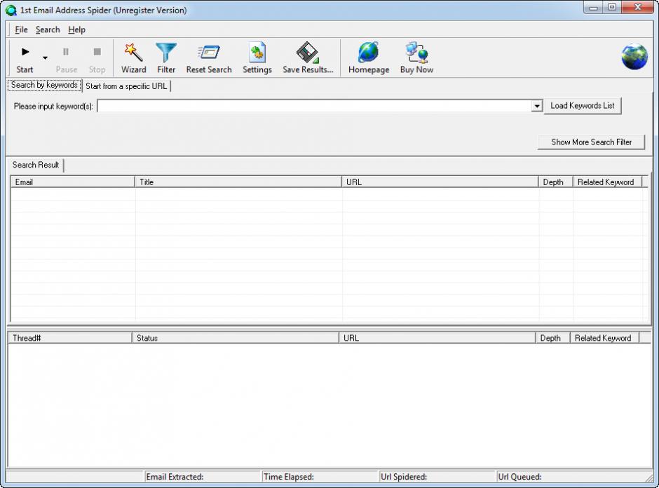 screenshot of program