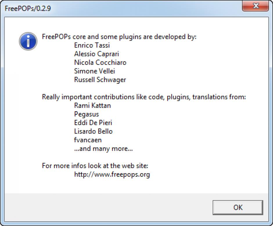 screenshot of program