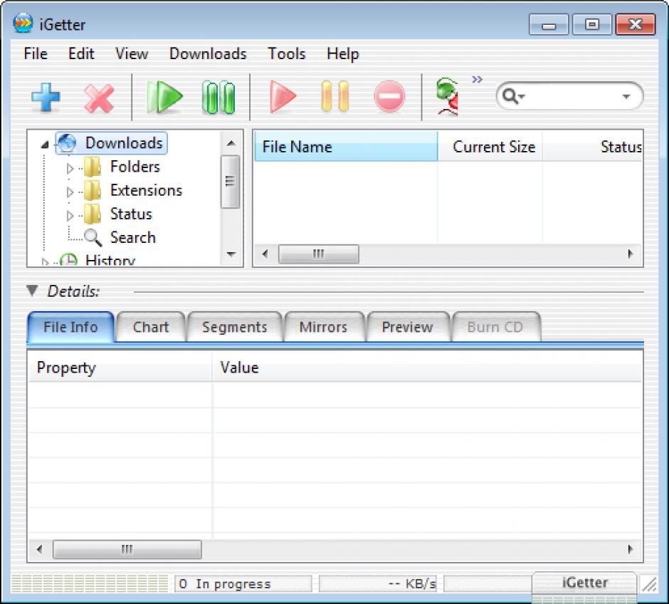 screenshot of program