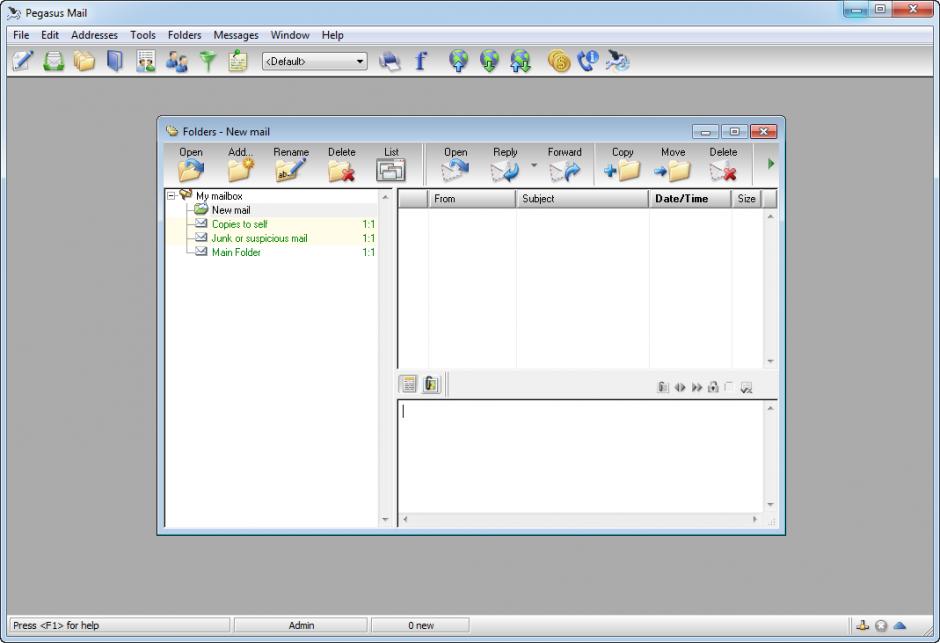 screenshot of program