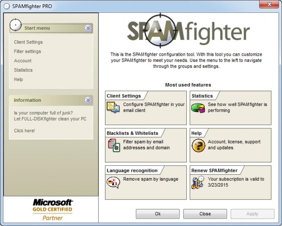 screenshot of program