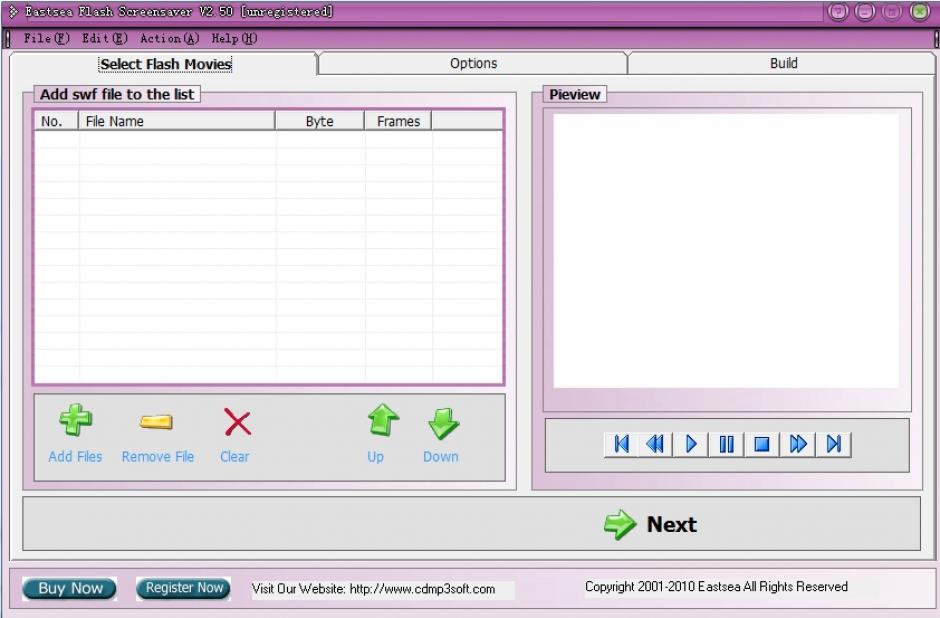 screenshot of program