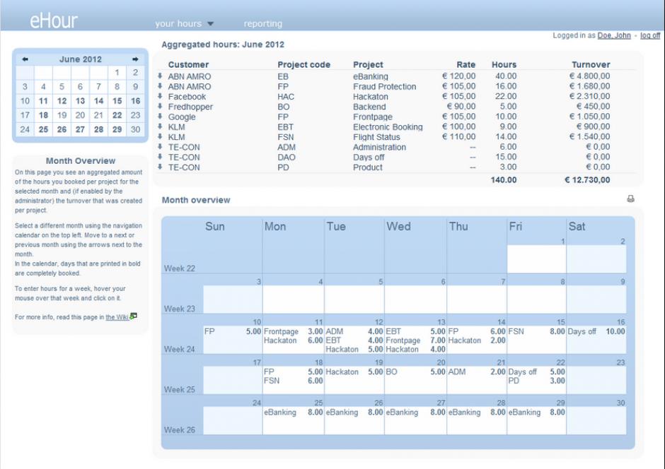 screenshot of program