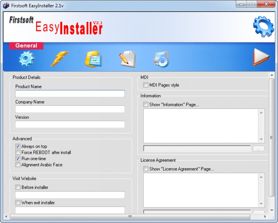 Firstsoft EasyInstaller main screen