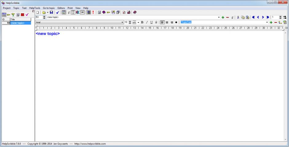 screenshot of program