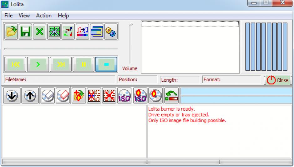 screenshot of program