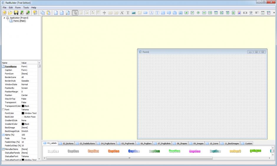 screenshot of program