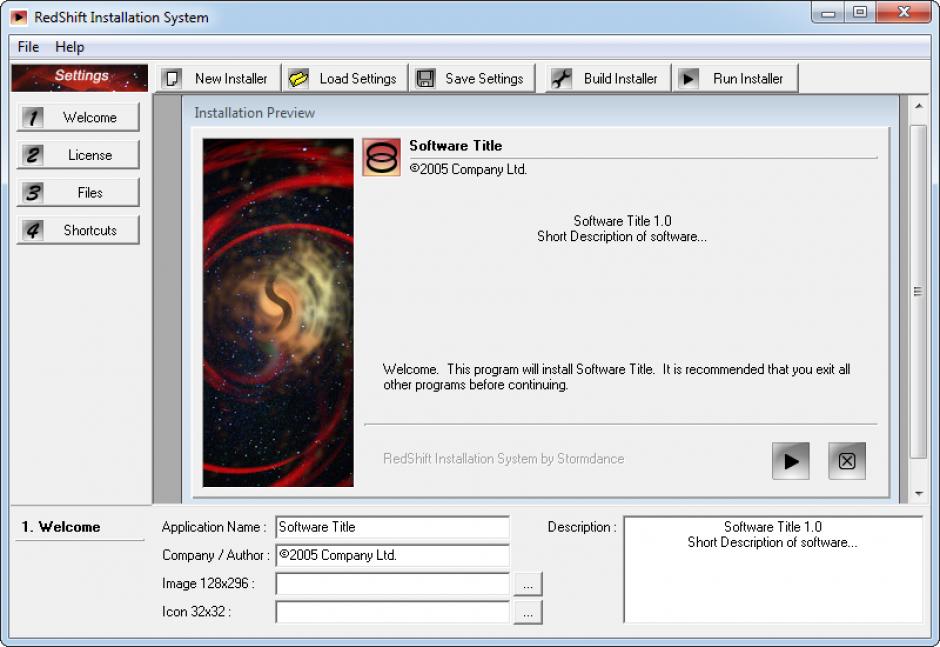 screenshot of program