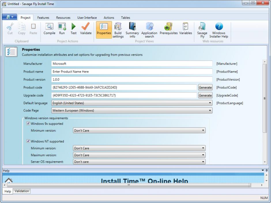 screenshot of program