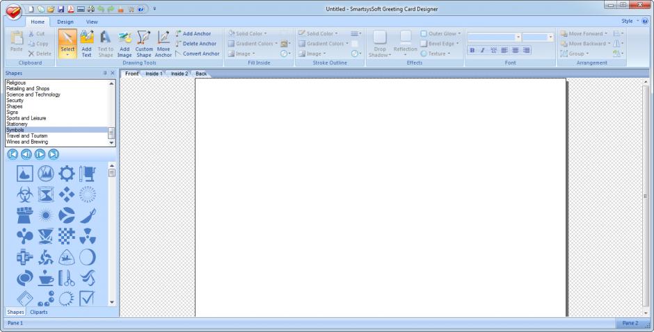 SmartsysSoft Greeting Card Designer main screen