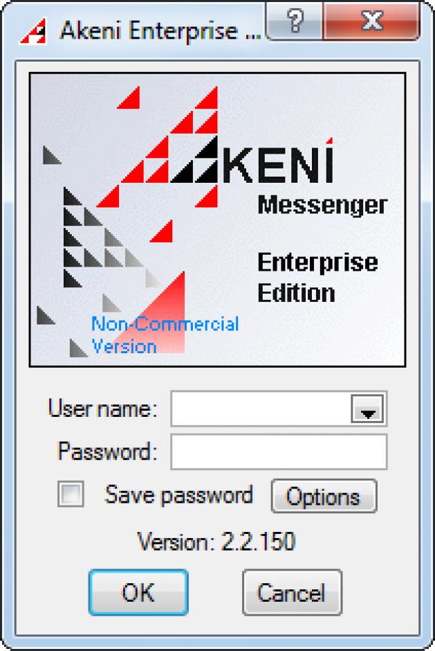 Akeni Enterprise Messenger main screen