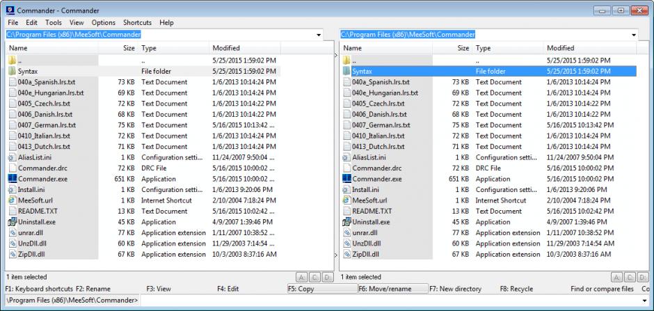 screenshot of program