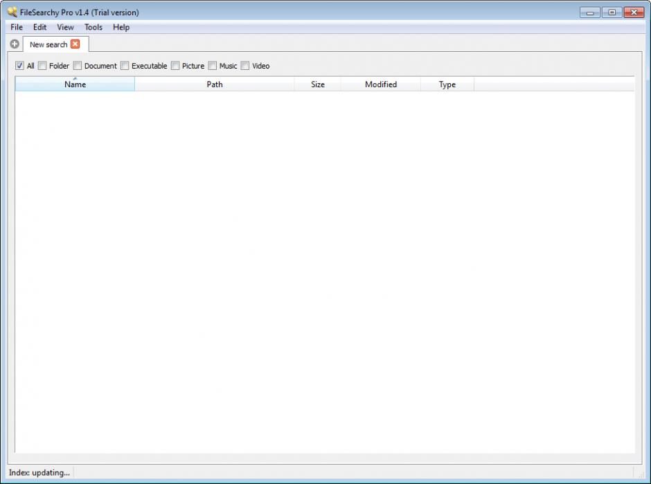 FileSearchy Pro main screen