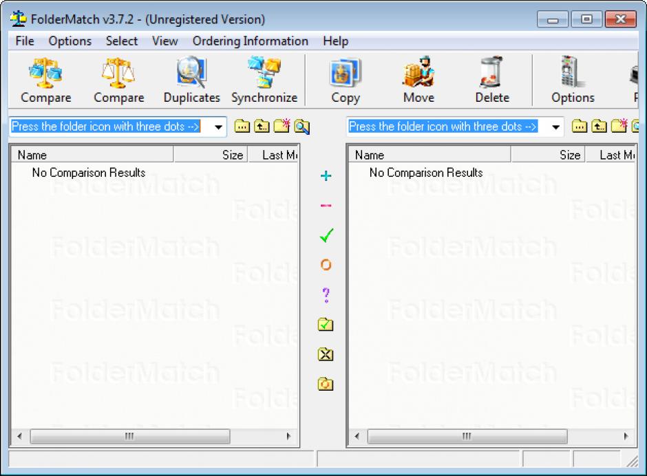 FolderMatch main screen