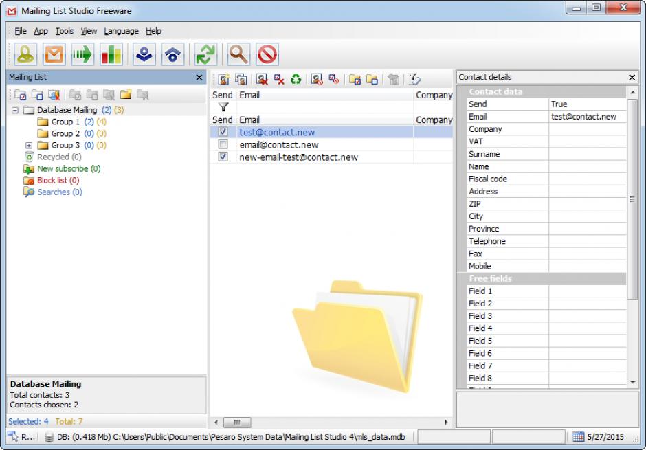 screenshot of program