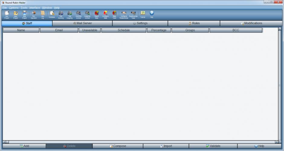 screenshot of program