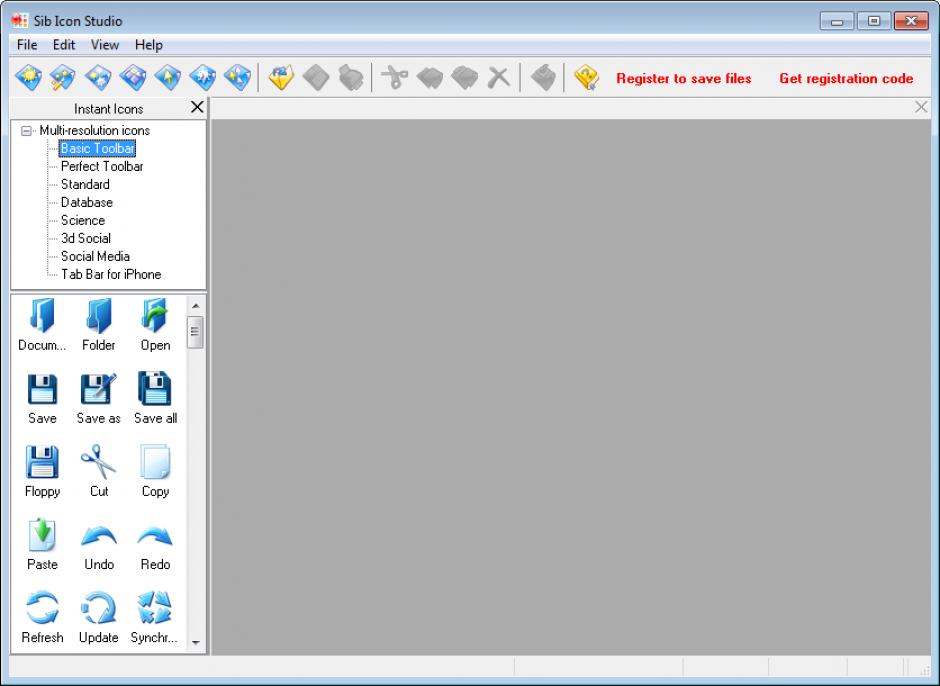 Sib Icon Studio main screen