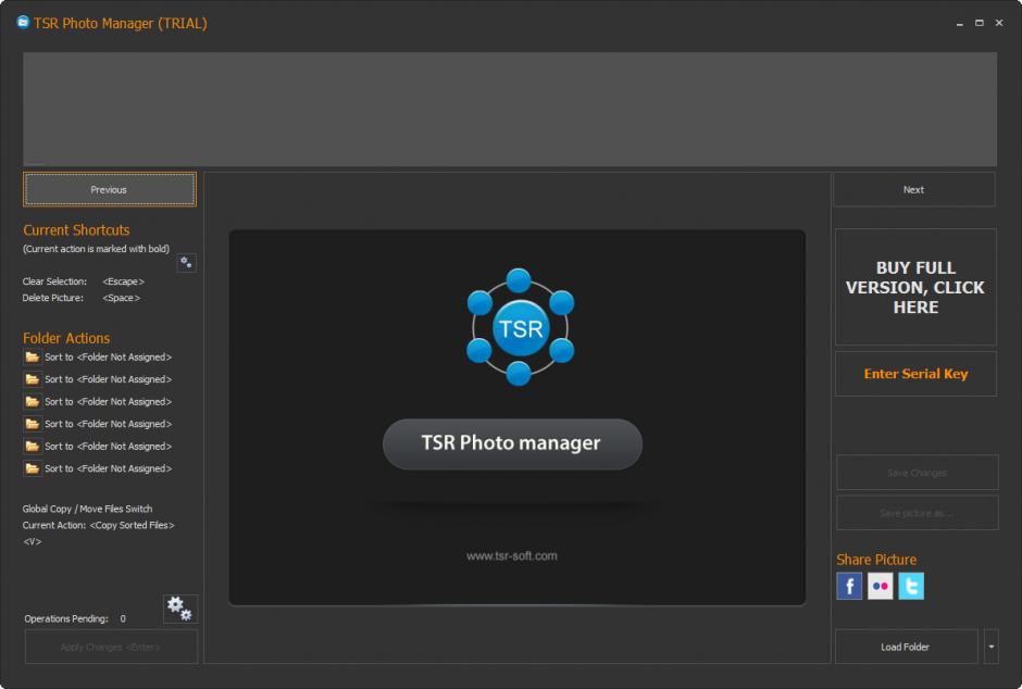 TSR Photo Manager main screen