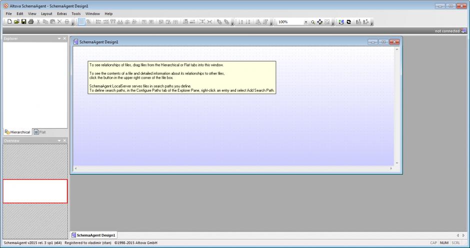 Altova SchemaAgent 2015 main screen