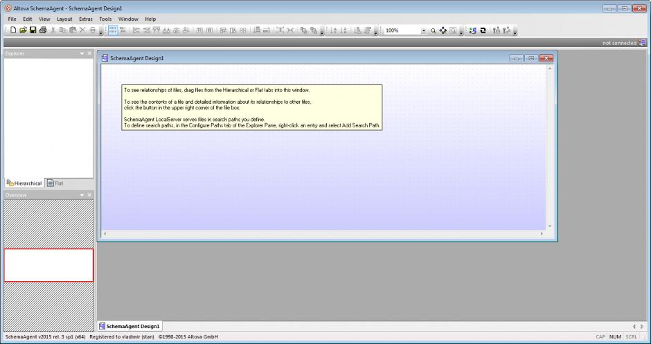 Altova SchemaAgent 2015 main screen