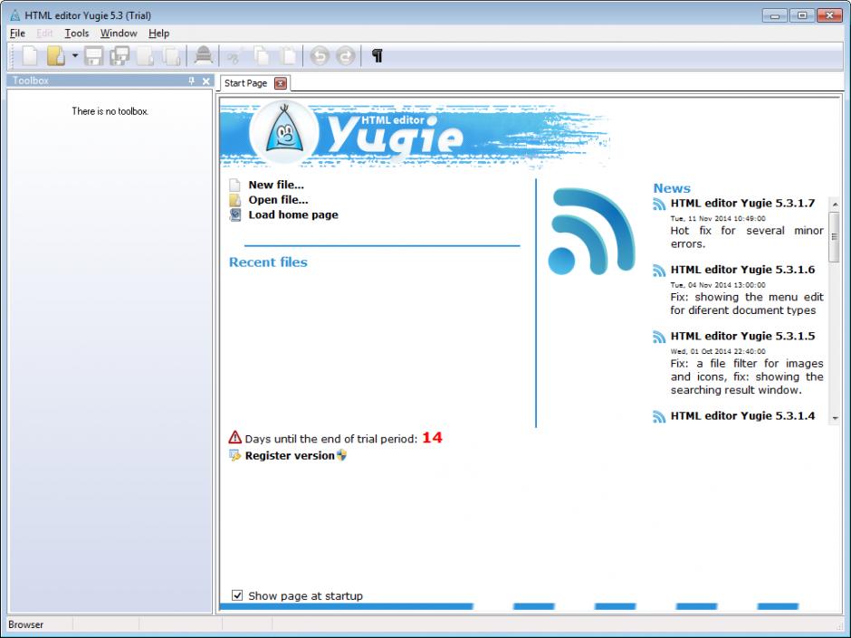 screenshot of program