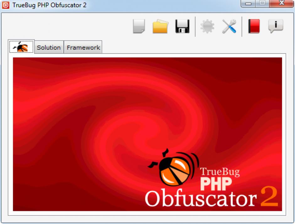 TrueBug PHP Obfuscator main screen