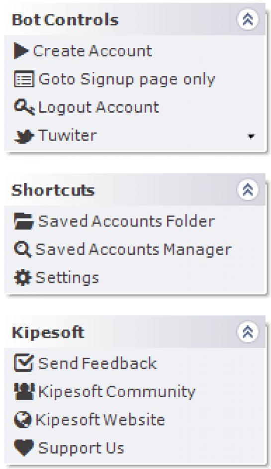 screenshot of program