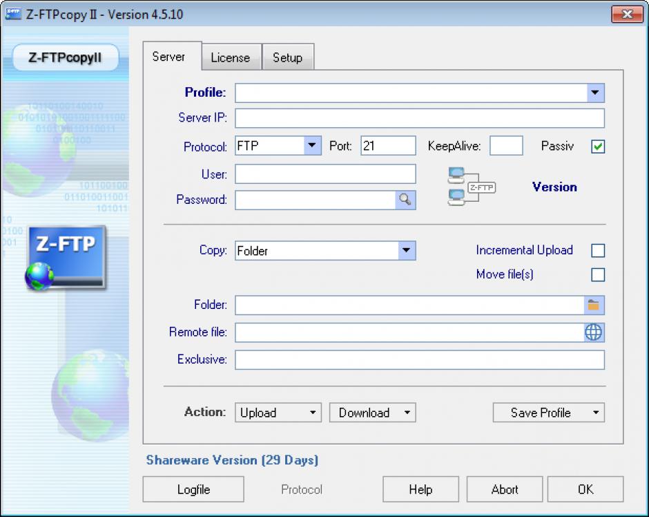 Z-FTPcopy main screen