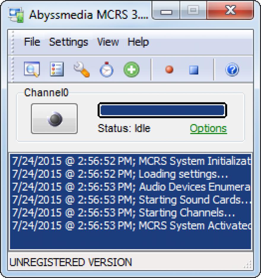 screenshot of program