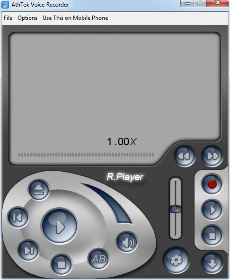 AthTek Voice Recorder main screen