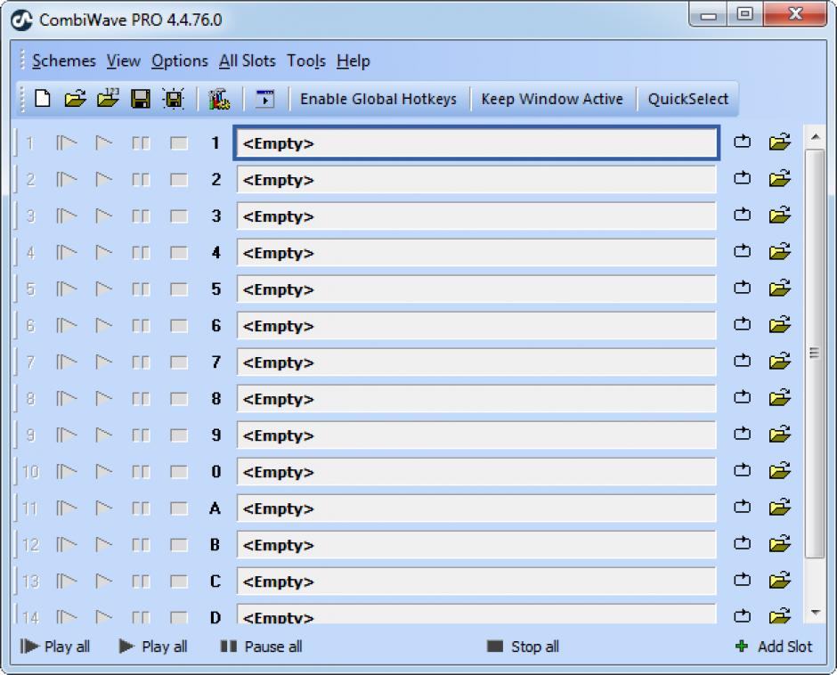 screenshot of program