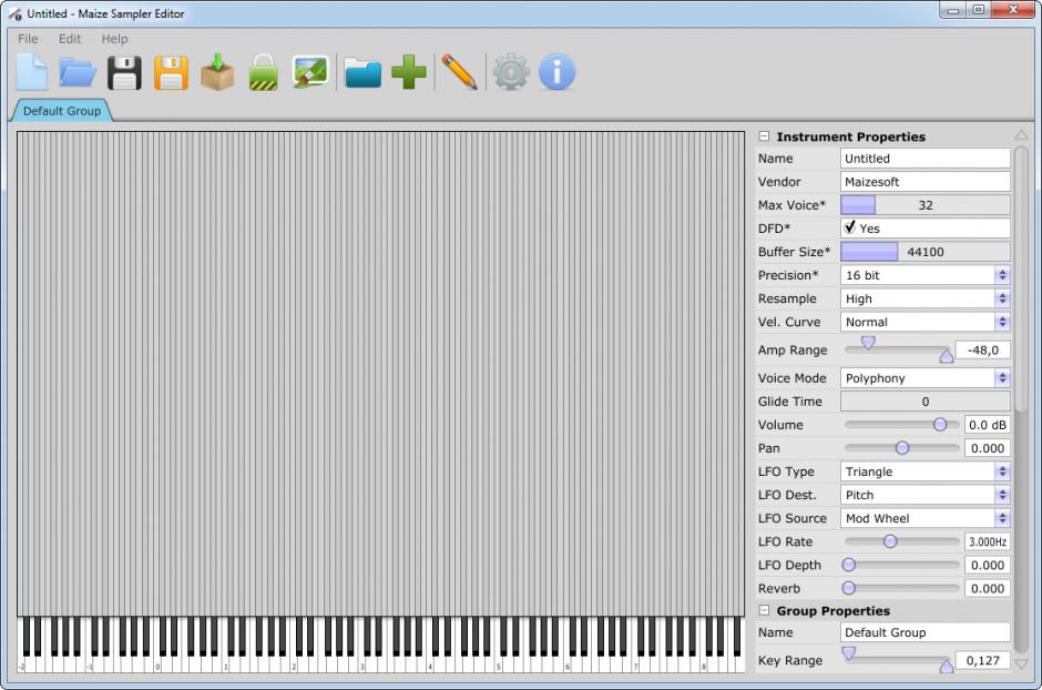 Maize Sampler main screen