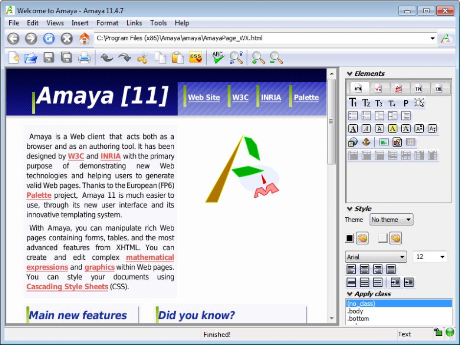 screenshot of program