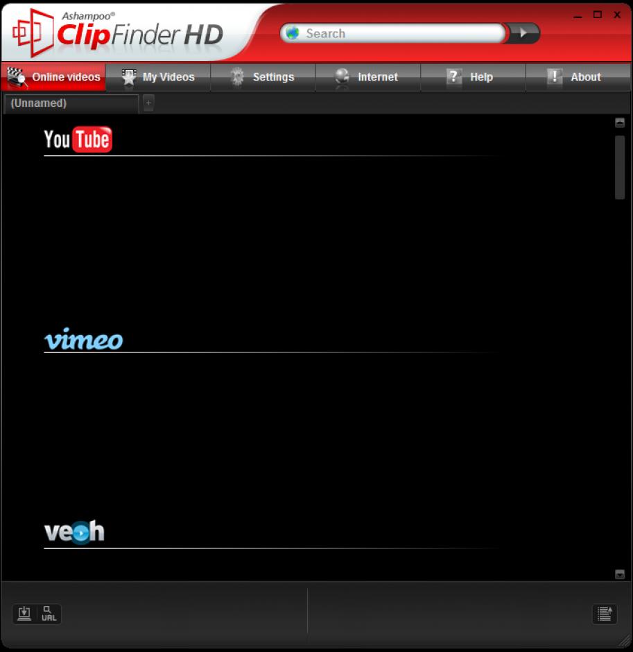 Ashampoo ClipFinder HD main screen