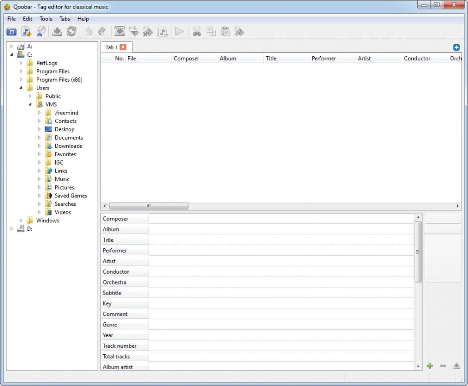 screenshot of program